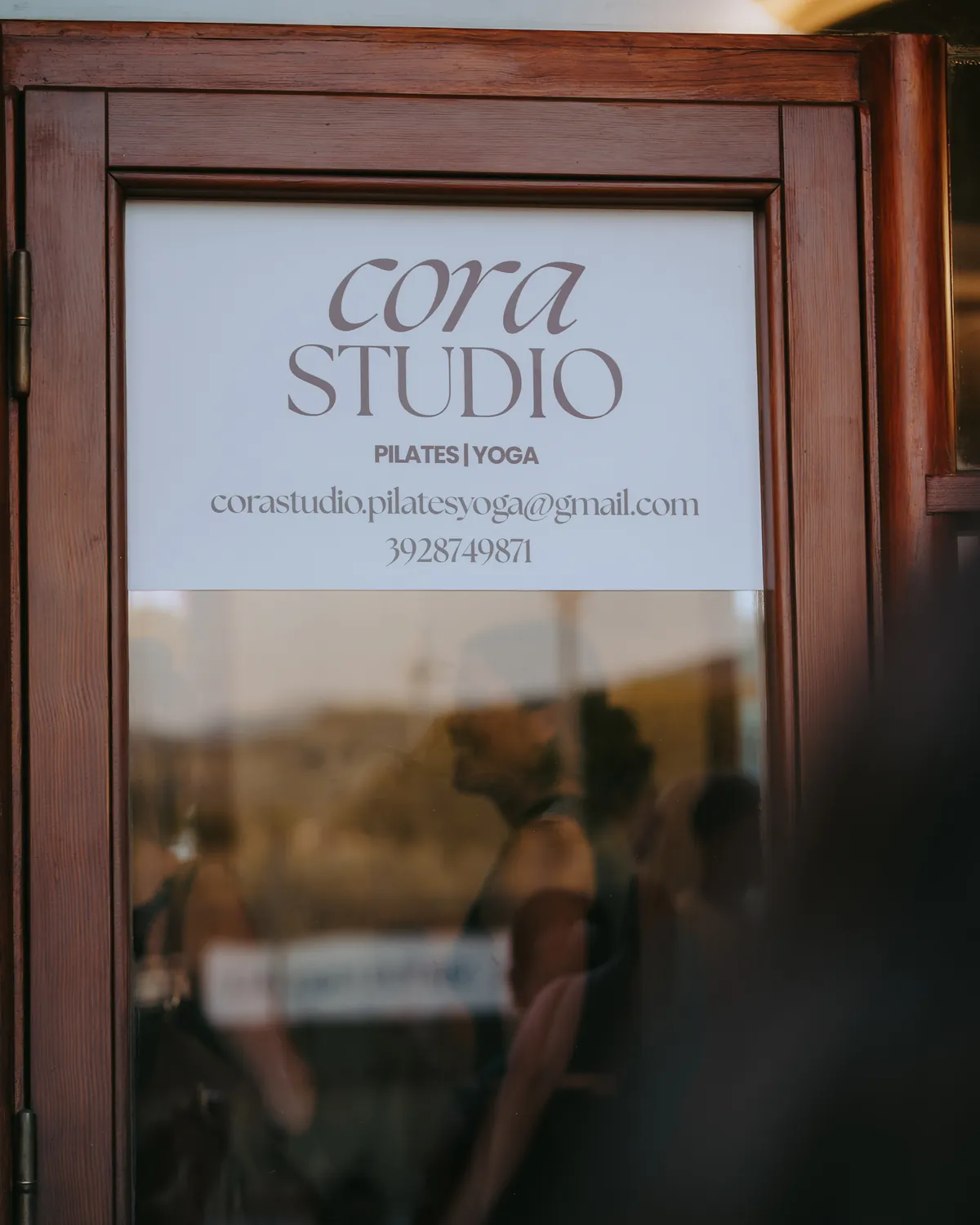Ingresso di Cora Studio Pilates e Yoga in via Fratelli Masini 4 a Montale (PT)